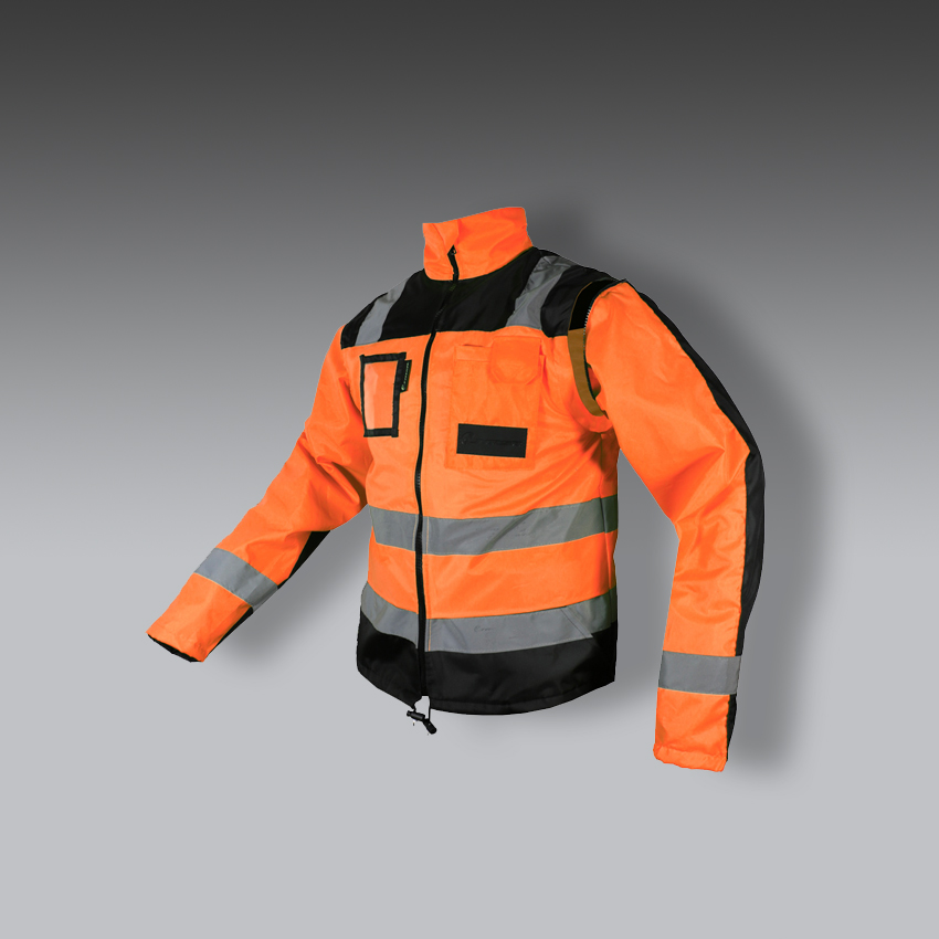 chalecos para la seguridad industrial chaqueta ejecutiva con mangas desprendibles ecofriendly modelo eco 1420anncr marca jyrsa