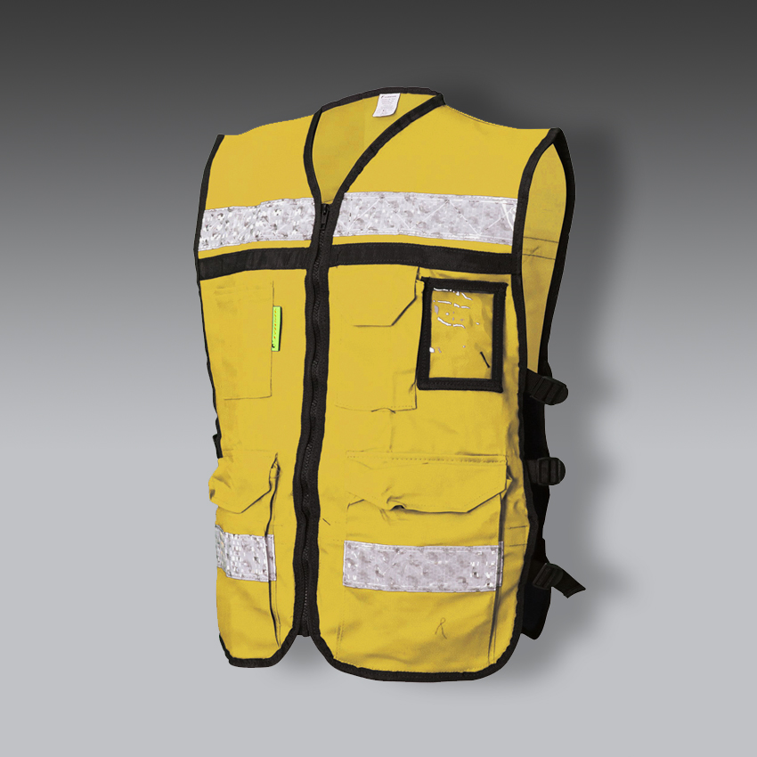 chalecos para la seguridad industrial rescatista de gabardina modelo sr 2020acr marca jyrsa