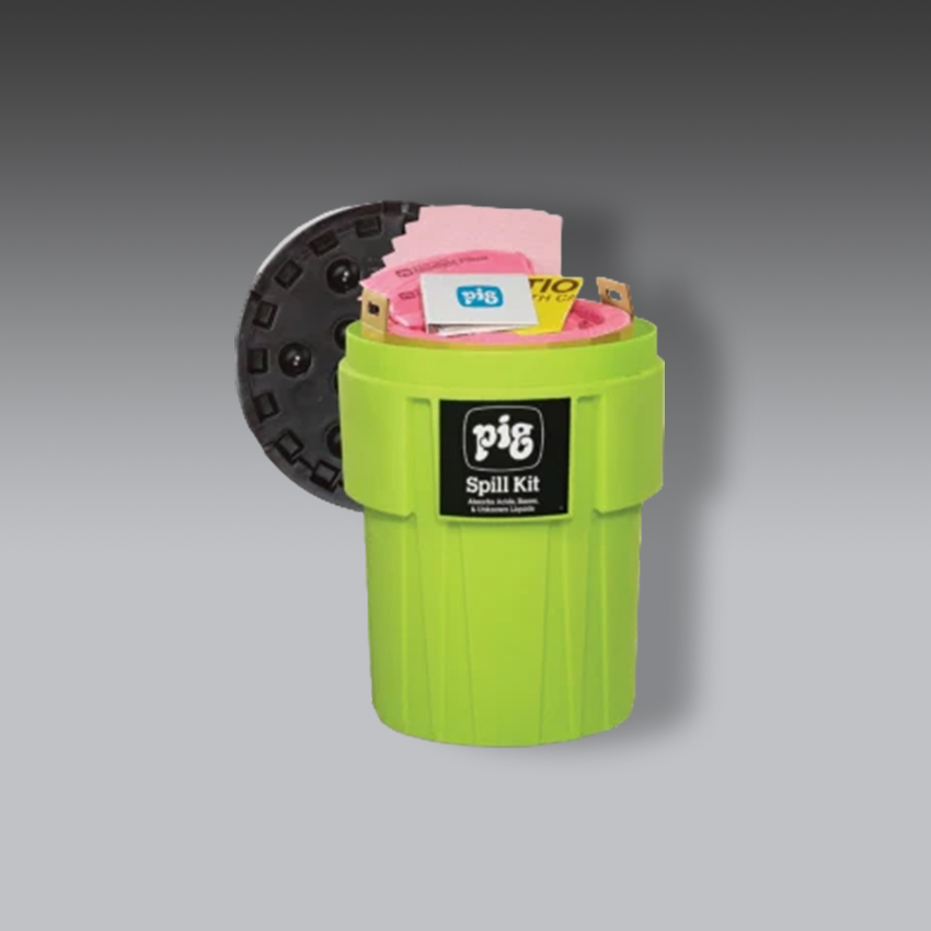 trajes para la seguridad industrial kit antiderrames pig hazmat en contenedor de alta visibilidad modelo kit362 marca pig