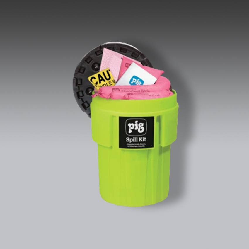 trajes para la seguridad industrial kit antiderrames pig hazmat en contenedor de alta visibilidad modelo kit363 marca pig