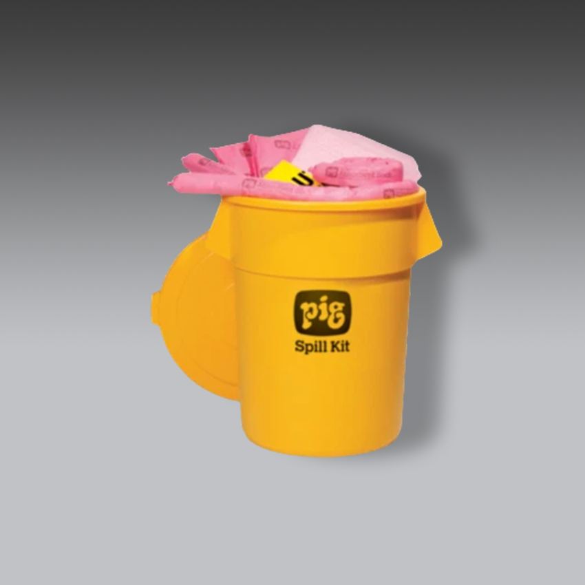 trajes para la seguridad industrial kit antiderrames pig hazmat en contenedor economico de alta visibilidad modelo kit3500 marca pig