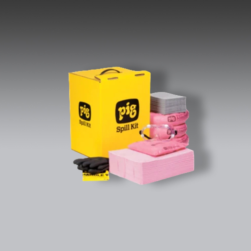 trajes para la seguridad industrial kit antiderrames pig hazmat en gabinete gobox modelo kit390 marca pig