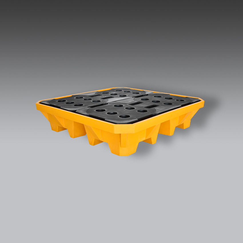 trajes para la seguridad industrial tarima antiderrame amarillo modelo t4 marca whale