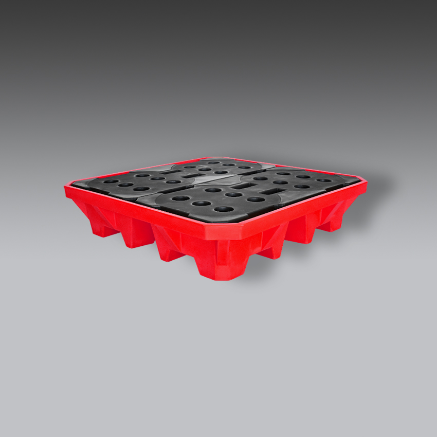 trajes para la seguridad industrial tarima antiderrame rojo modelo t4 marca whale