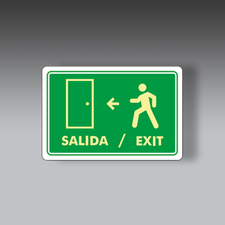 letreros para la seguridad industrial salida exit puerta modelo modelo 105 marca extinpar