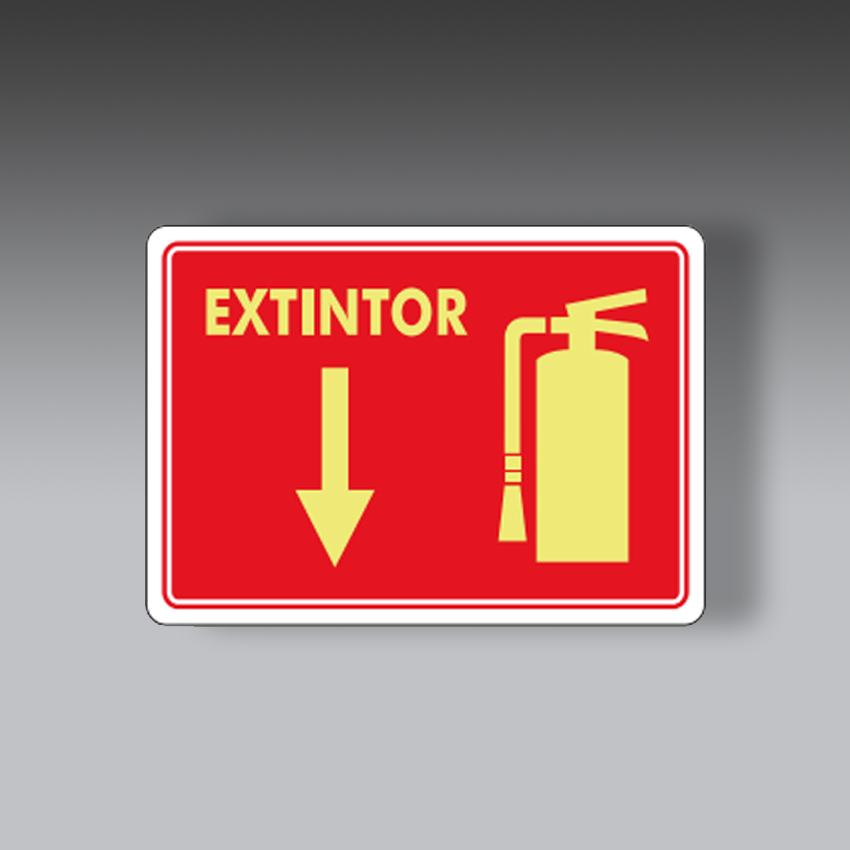 letreros para la seguridad industrial senalamientos de extintor una vista 20 x 25 cm modelo modelo 5 marca extinpar
