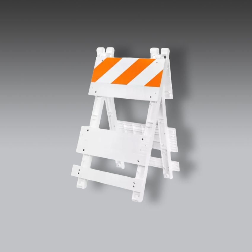 senalamientos viales para la seguridad industrial barricada tipo 1 de plastico para trafico modelo h 2882 marca uline