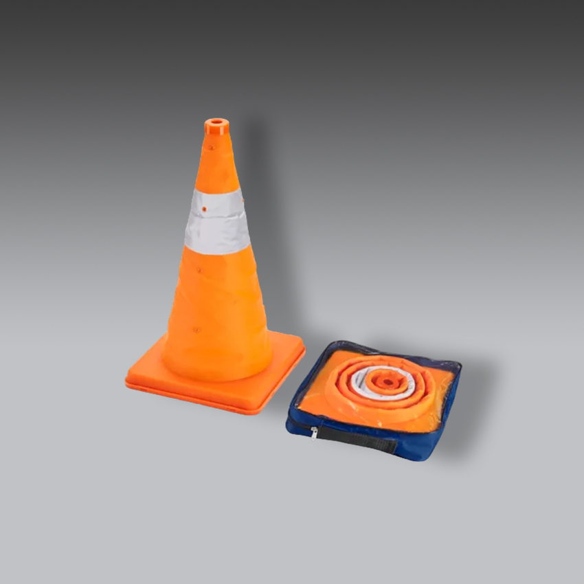 senalamientos viales para la seguridad industrial conos plegables 18 pulgadas iluminados modelo s 21159 marca uline